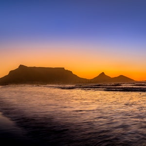 Cape Town Sunset. Table Mountain Sunset. South Africa