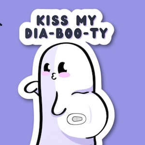 Diabetes Sticker, T1d Sticker, T1d Mom, Type 1 Diabetes Sticker, Dexcom, Ghost Sticker, Halloween 2024, Omnipod, Insulin, Halloween