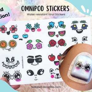 Omnipod Stickers 2nd Edition, Type 1 Diabetes Stickers, T1d Mom, Diabetes Supplies, Kawaii Stickers, Diabetes Awareness, T1d, Diabetic
