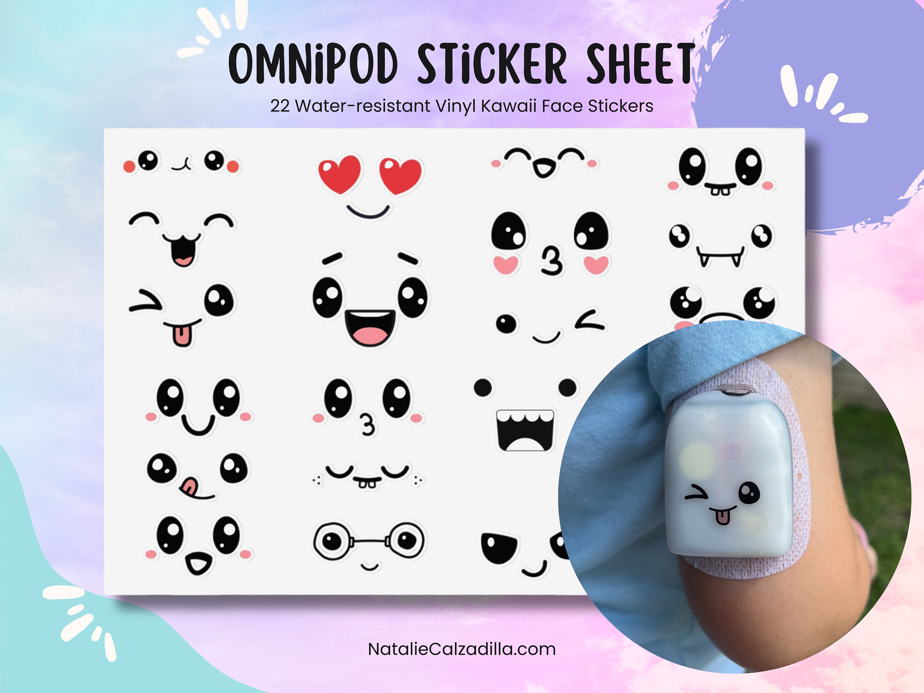 Omnipod Stickers, Diabetes Stickers, T1d Stickers, Type 1 Diabetes, Diabetic Stickers, Omnipod 5 Stickers, Diabetes Awareness, T1d Mom