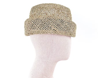 Bonnet allemand en paille sur mesure, casquette d'été sans bord pour homme et femme, bonnet streetwear tendance