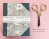 Handmade Sewing Needle Book - Perfect Sewing Gift - Blue Floral - Special Edition