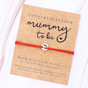 Red Baby Feet Wish Bracelet Charm for Mom To Be Gift, Friendship, Baby Arrival Gift