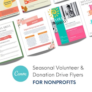 Seasonal Volunteer and Donation Drive Flyers | Templates to Ask for Supplies and Volunteers