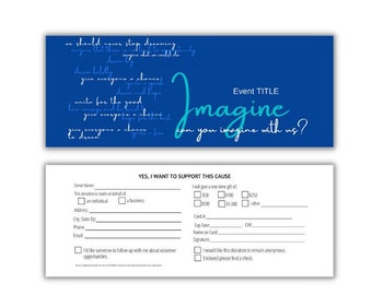 Nonprofit donation card templates || three simple styles, editable in Canva, digital download