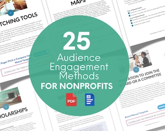 Donor Engagement Templates for Nonprofits || Bundle of Templates and Examples to Spark Audience Interest