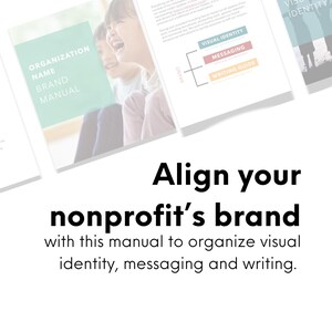 Nonprofit Brand Manual Template: DIY Visual Identity Guide (Canva, Digital Download) image 2