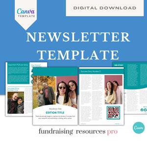Nonprofit Newsletter Template || A simple template to share stories and events