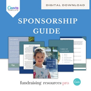 Nonprofit Sponsorship Guide Template: Canva Pitch Proposal (Digital Download)