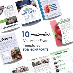 10 Minimalist Volunteer Flyers