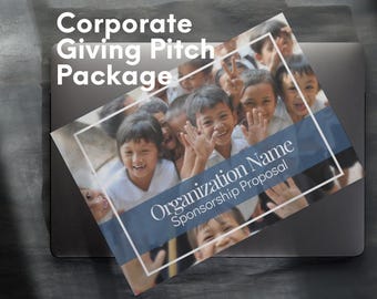 Nonprofit Sponsorship Deck Template | Canva Editable Fundraising Pitch (Digital Download)