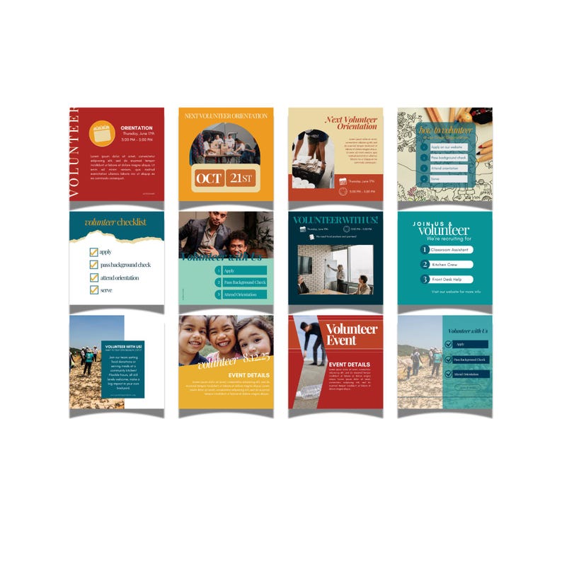 Plantillas coloridas para LinkedIn para organizaciones sin fines de lucro: 200 publicaciones personalizables en Canva (descarga digital) imagen 12