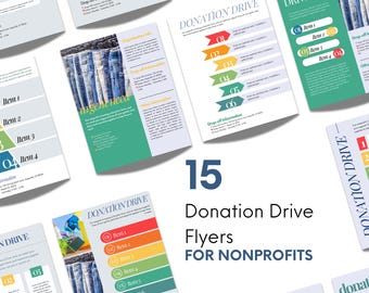 Colorful Donation Drive Flyers || 15 Templates to Request Items and Goods