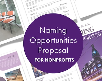 Naming Opportunities Proposal for a Nonprofit Capital Campaign || Endowment Campaign Materials