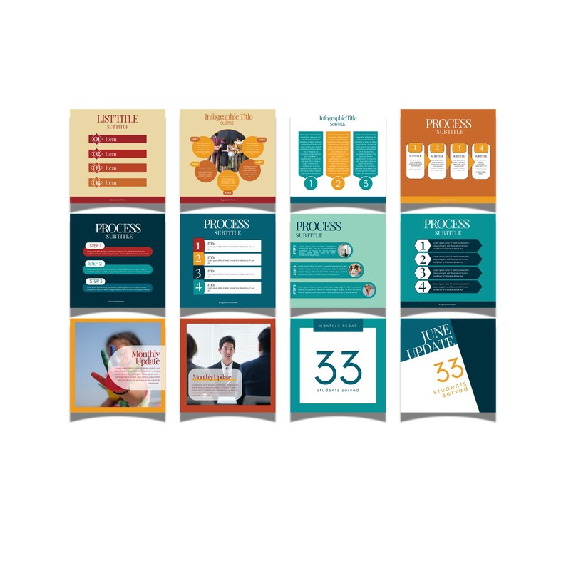Plantillas coloridas para LinkedIn para organizaciones sin fines de lucro: 200 publicaciones personalizables en Canva (descarga digital) imagen 10