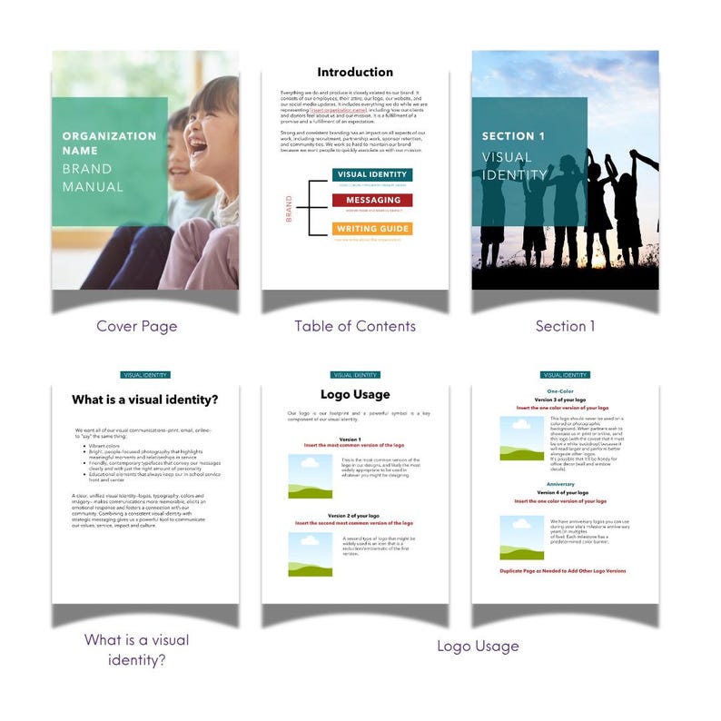 Nonprofit Brand Manual Template: DIY Visual Identity Guide (Canva, Digital Download) image 3