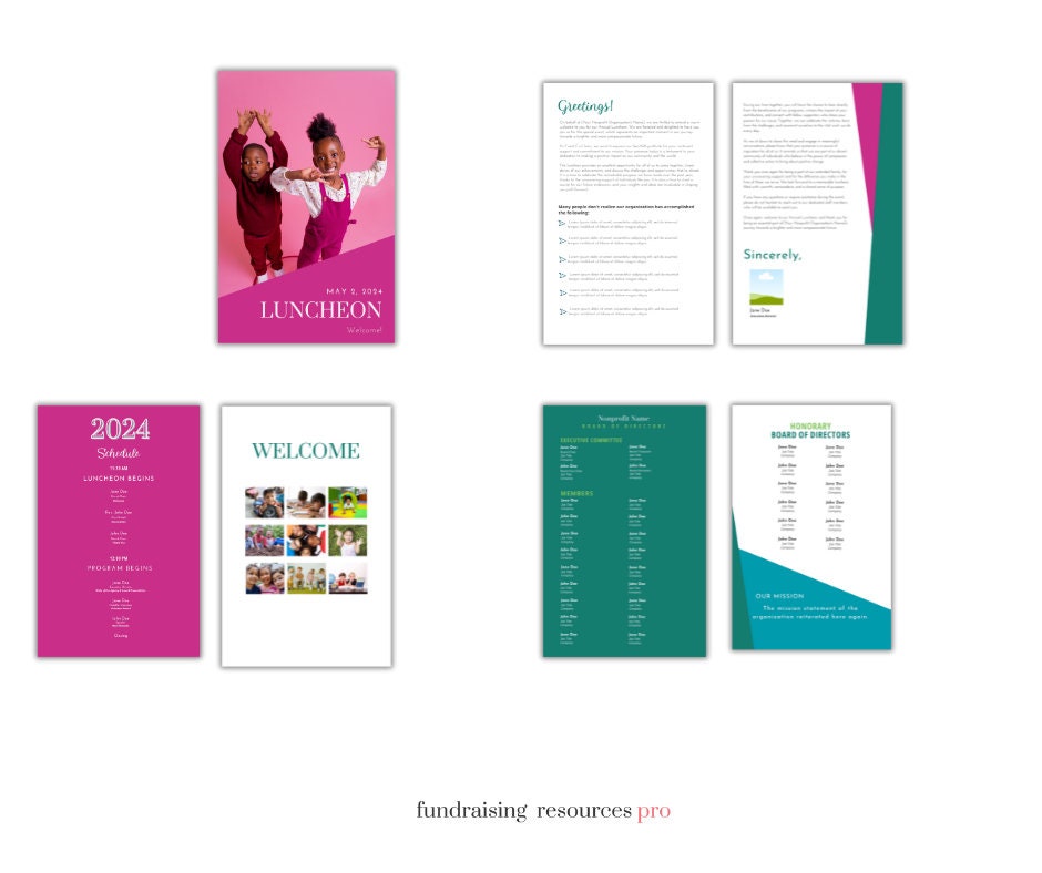 Editable Nonprofit Event Program Booklet Template Template for ...