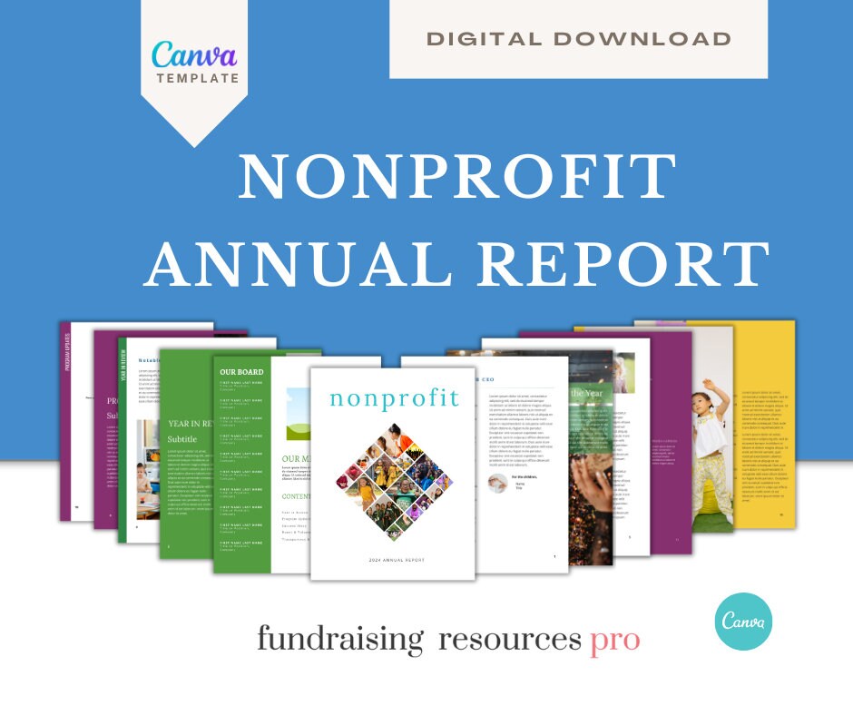 Colorful Nonprofit Annual Report Template || Report back to your donors on your impact