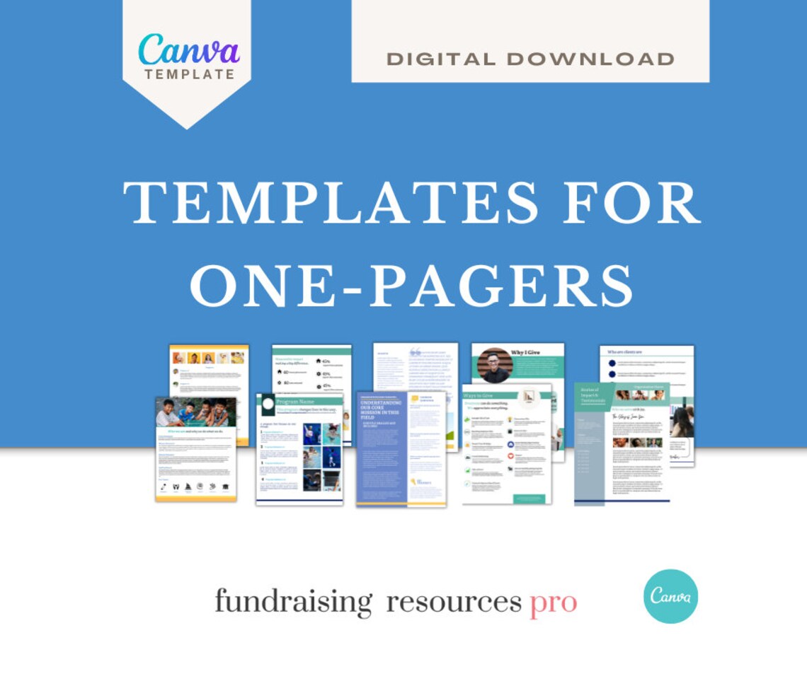 Nonprofit 1-pagers for Impactful Presentations Marketing Collateral for ...