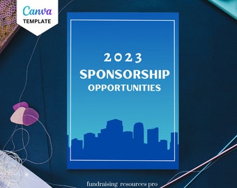 Editable Sponsorship Template for Fundraiser || City Skyscraper Theme