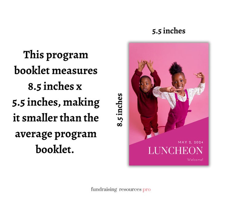 Editable Nonprofit Event Program Booklet Template || Template for ...