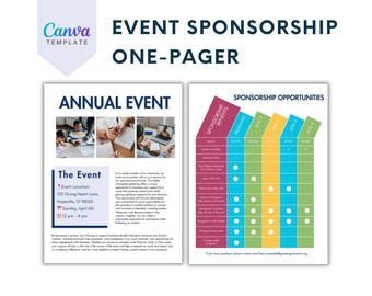 One-Pager for Event Sponsorships | Colorblock Version