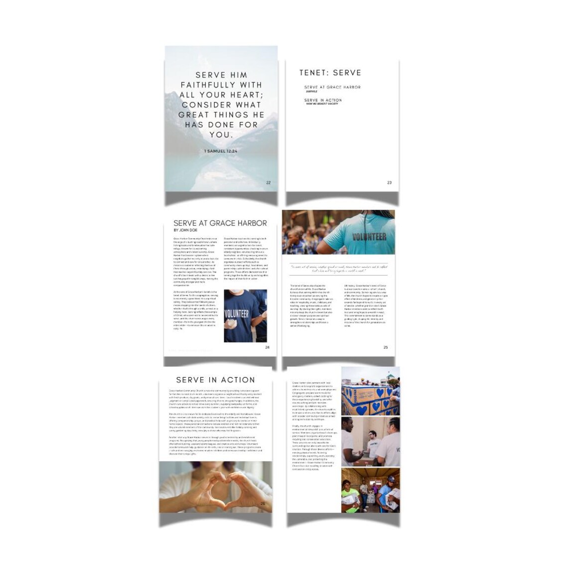 Small Church Annual Report Template Editable Canva Design (digital