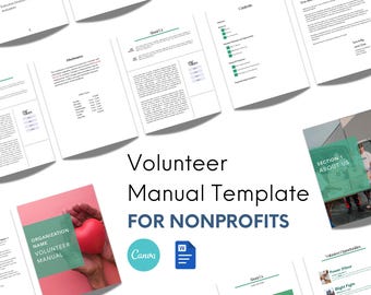 Manual y kit de herramientas editables para voluntarios sin fines de lucro (descarga digital)