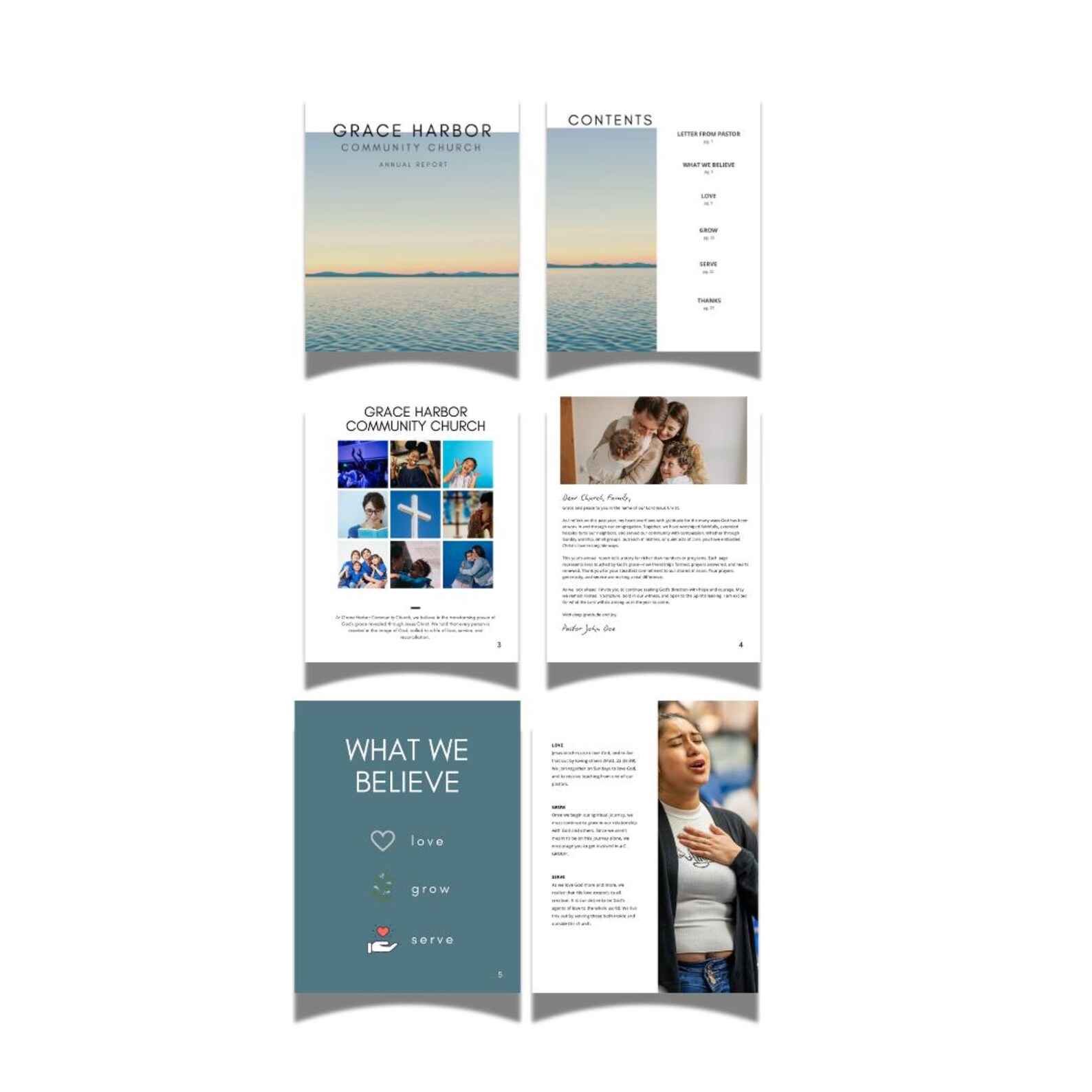 Small Church Annual Report Template Editable Canva Design (digital