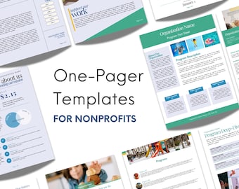 Nonprofit 1-Pager Templates: Impactful Presentation Collateral (Canva)
