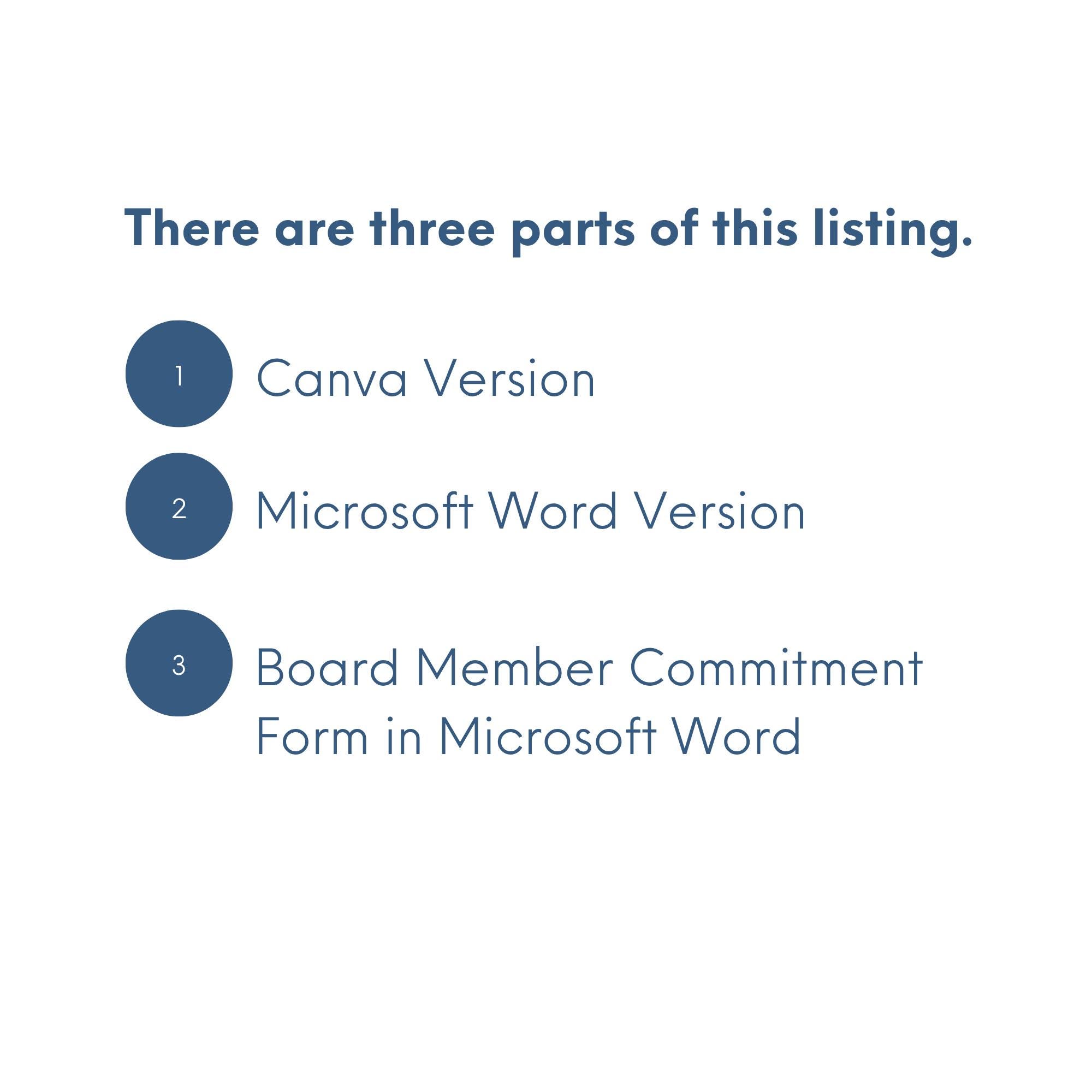 Nonprofit Board Member Manual Template: Editable Canva & Word (digital ...