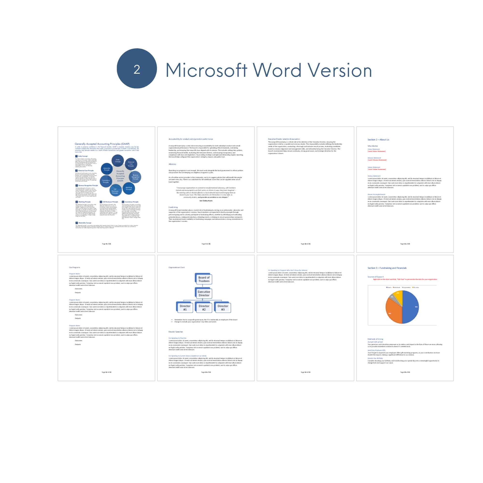 Nonprofit Board Member Manual Template: Editable Canva & Word (digital ...