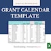 Excel Grant Calendar Template for Nonprofits Instant Download Etsy