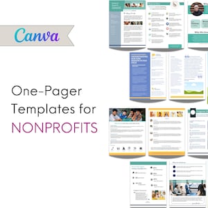 Nonprofit 1-Pager Templates: Impactful Presentation Collateral (Canva)