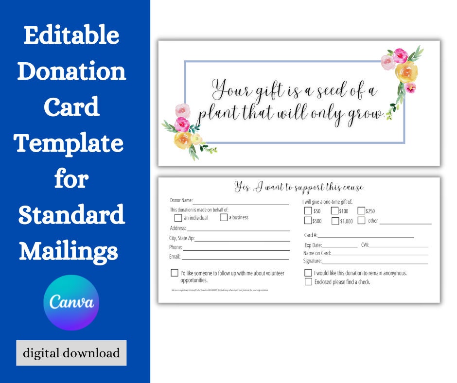 Image 10 for Unlock Giving Donation Card Template Free