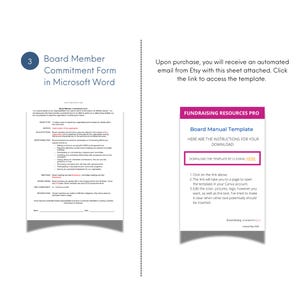 Nonprofit Board Member Manual Template: Editable Canva & Word (digital ...