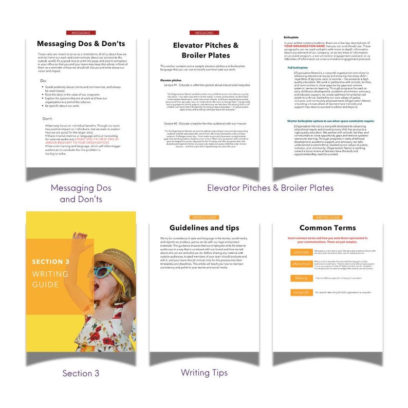 Nonprofit Brand Manual Template: DIY Visual Identity Guide (Canva, Digital Download) image 7