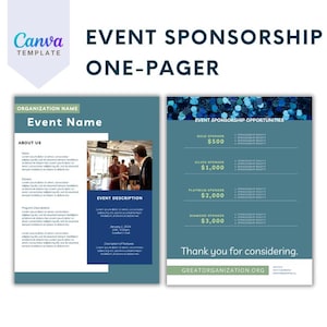 One-Pager for Event Sponsorships