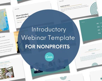 Nonprofit Webinar Template | Editable Canva Slides for Info Sessions (Digital Download)
