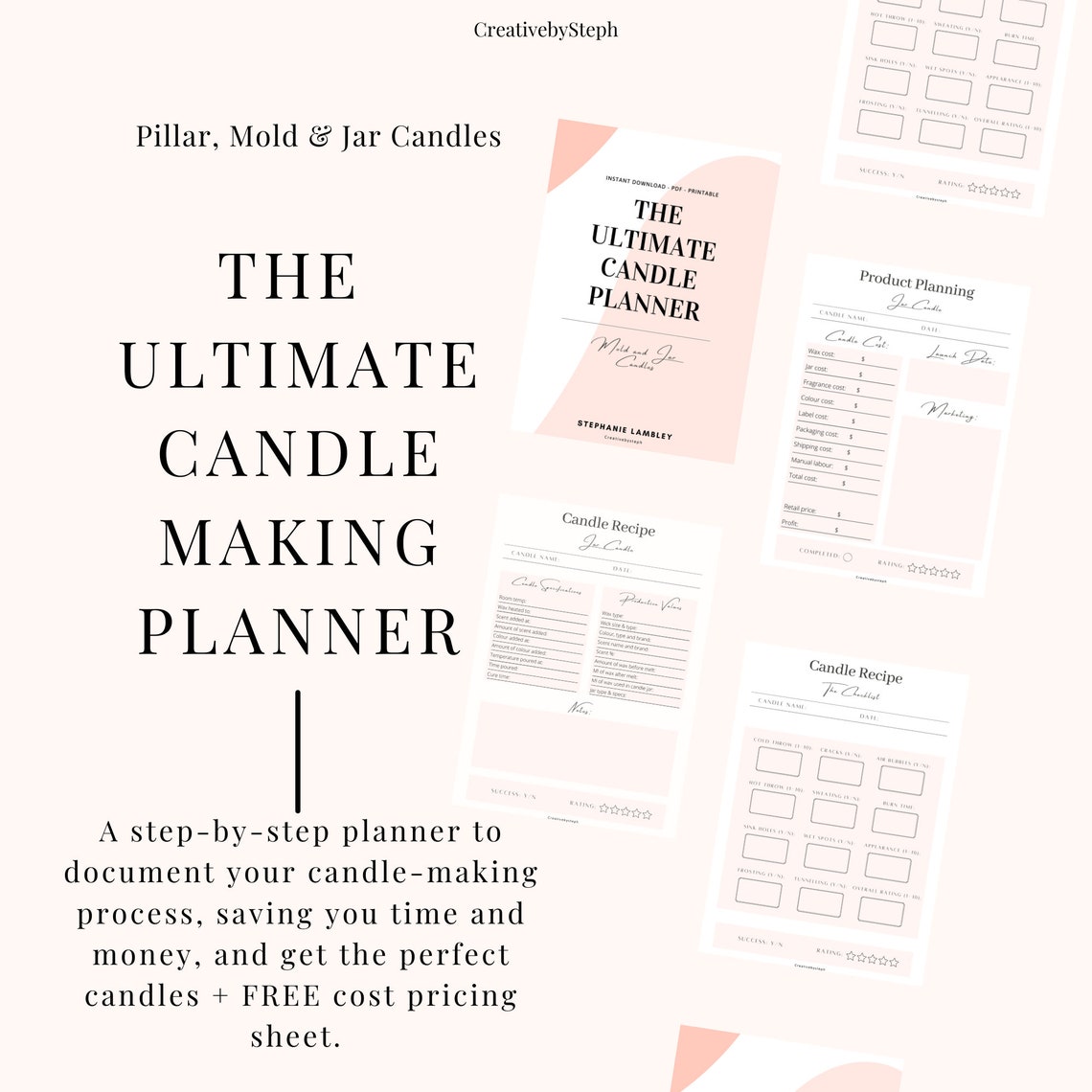 ULTIMATE Candle Making Planner Guide Bundle. Candle Testing Etsy