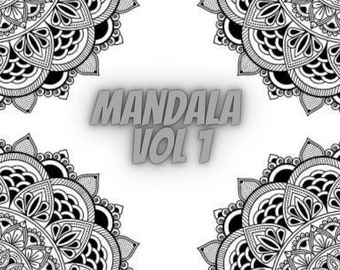 Digital Coloring Pages - 50 Mandala Coloring Pages  - Adult Coloring