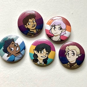 The Owl House S2 pins - Pride pins Luz Amity Willow Hunter Gus TOH Lumity