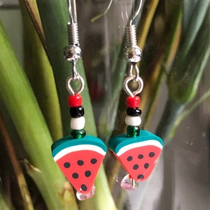 Watermelon earrings - jewelry for palestine (75% profits go to PCRF)