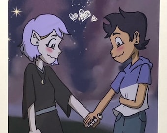 Luz and Amity Lumity Art Print - The Owl House S2 Ep8