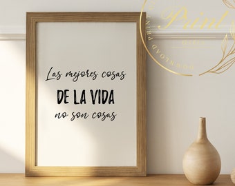 Las Mejores Cosas De La Vida No Son Cosas | Cuadro Decoración | Frases ...