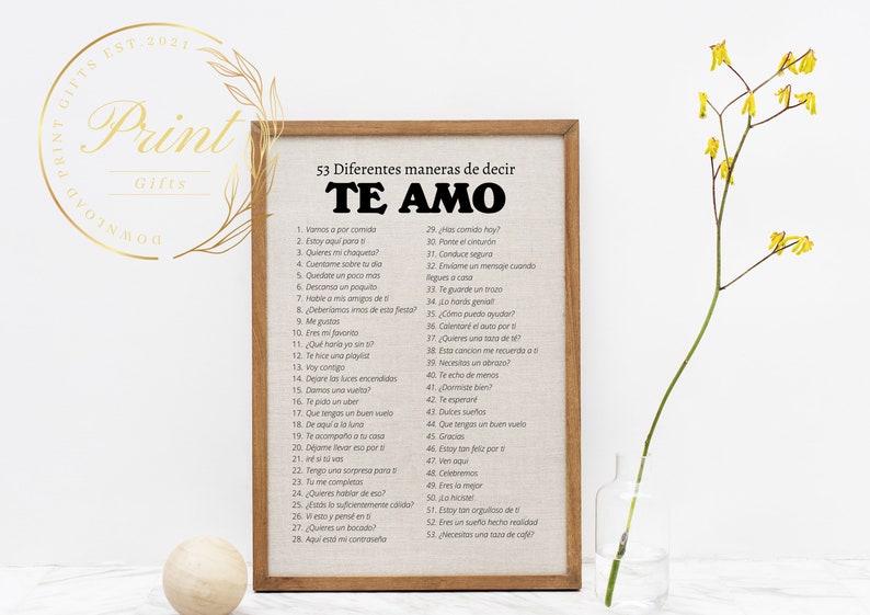 53 Diferentes Maneras De Decir TE AMO | Cuadros Con Frases Para