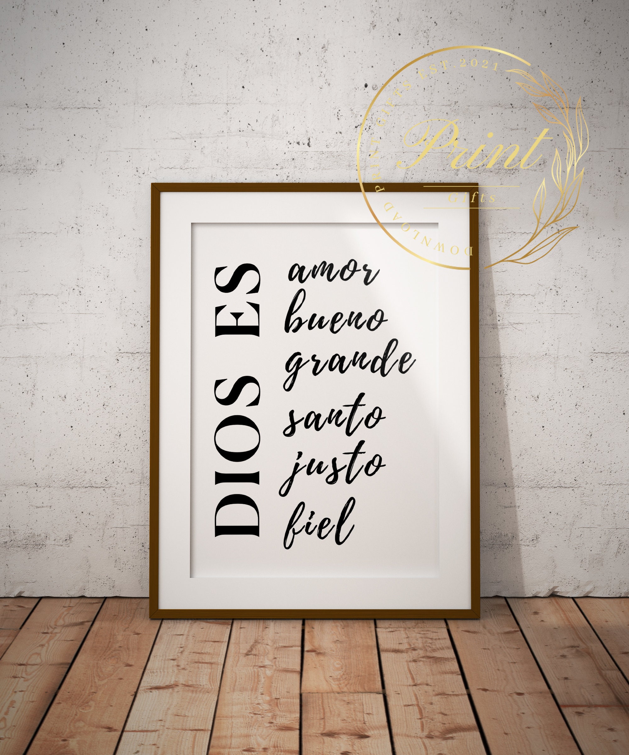 Dios Es Amor, Bueno, Grande, Santo, Justo, Fiel | Cuadros Cristianos |  Cuadros Con Frases | Decoración Cristiana | Cuadros En Español - Etsy, image size:2000x2400