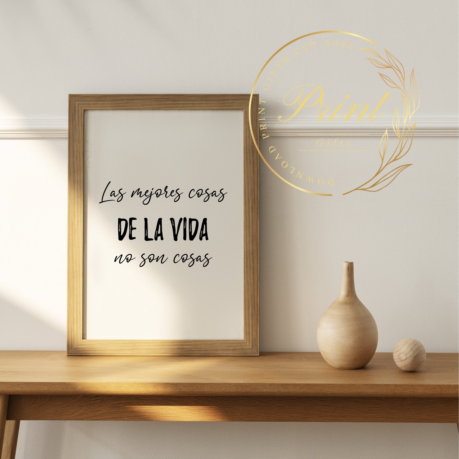 Las Mejores Cosas De La Vida No Son Cosas | Cuadro Decoración | Frases ...
