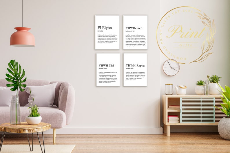 Cuadros Cristianos con Nombres de Dios
Set de 2 Cuadros con Frases Bíblicas
Decoración Religiosa para el Hogar
Cuadros Inspiradores en Español
Arte Cristiano con Nombres de Dios
Cuadros Decorativos para la Fe Cristiana
Set de Cuadros en Español