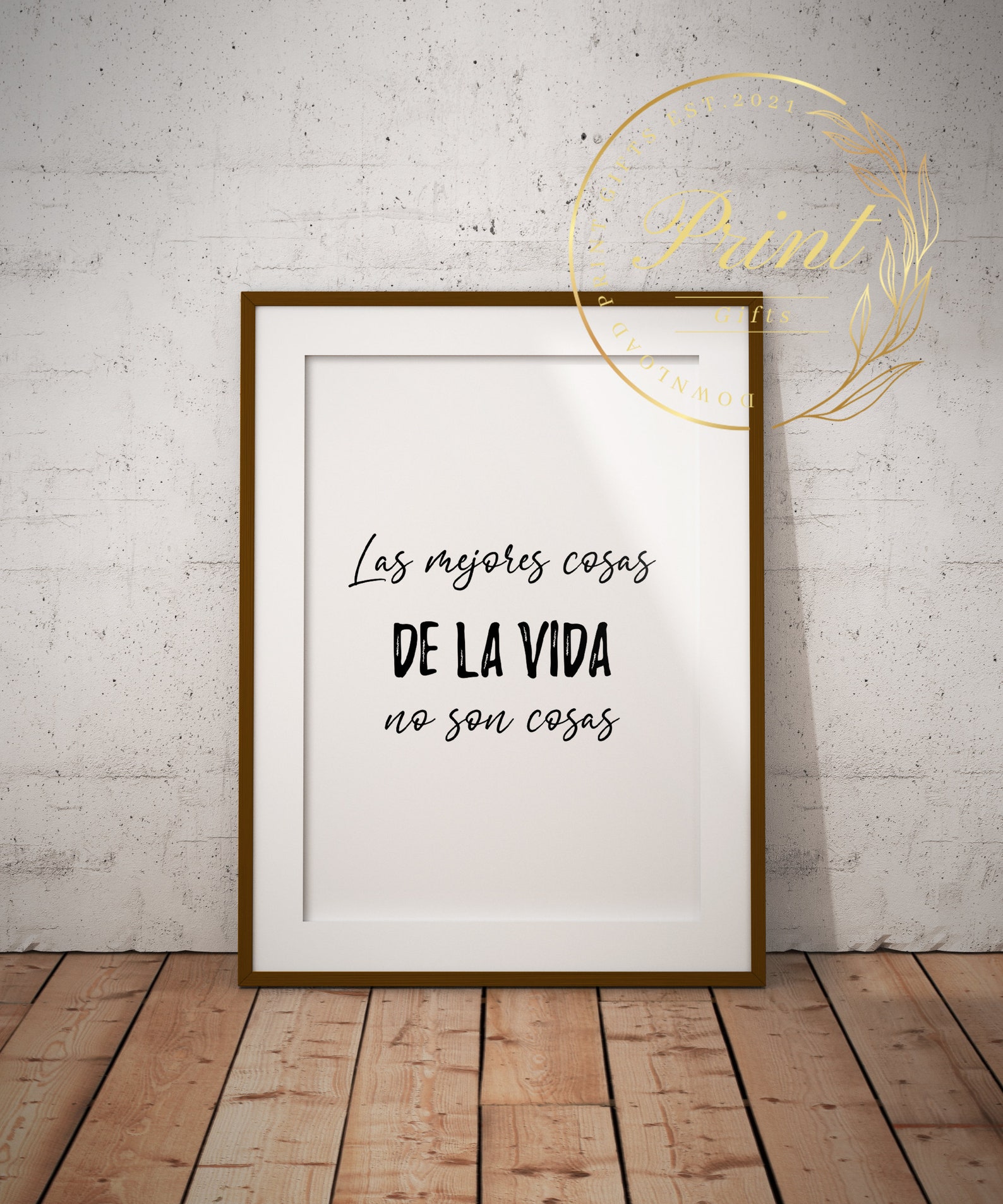 Las Mejores Cosas De La Vida No Son Cosas | Cuadro Decoración | Frases ...